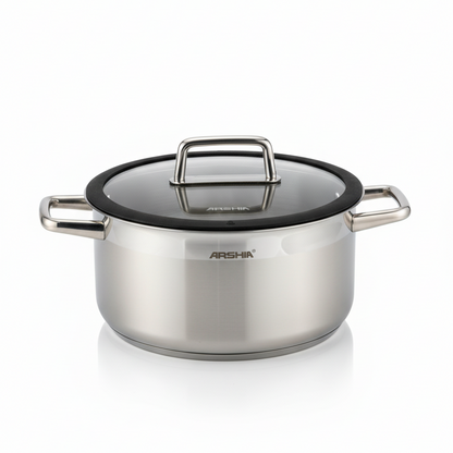 Arshia 24cm Hybrid Stainless Steel Non-Stick cooking pot with Lid - Mawaeen