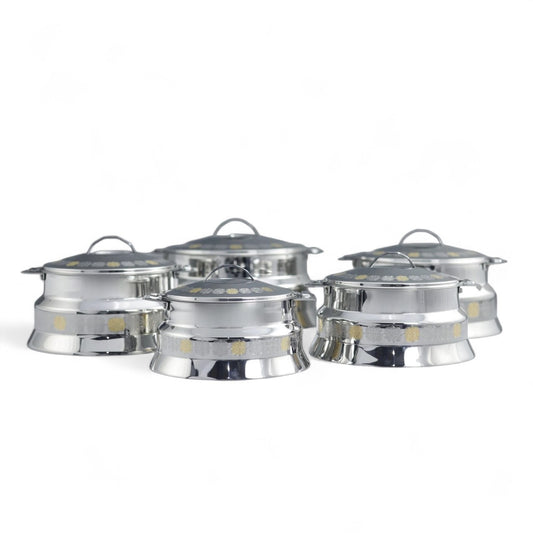 Elegant Floral Stainless Steel Hot Pot