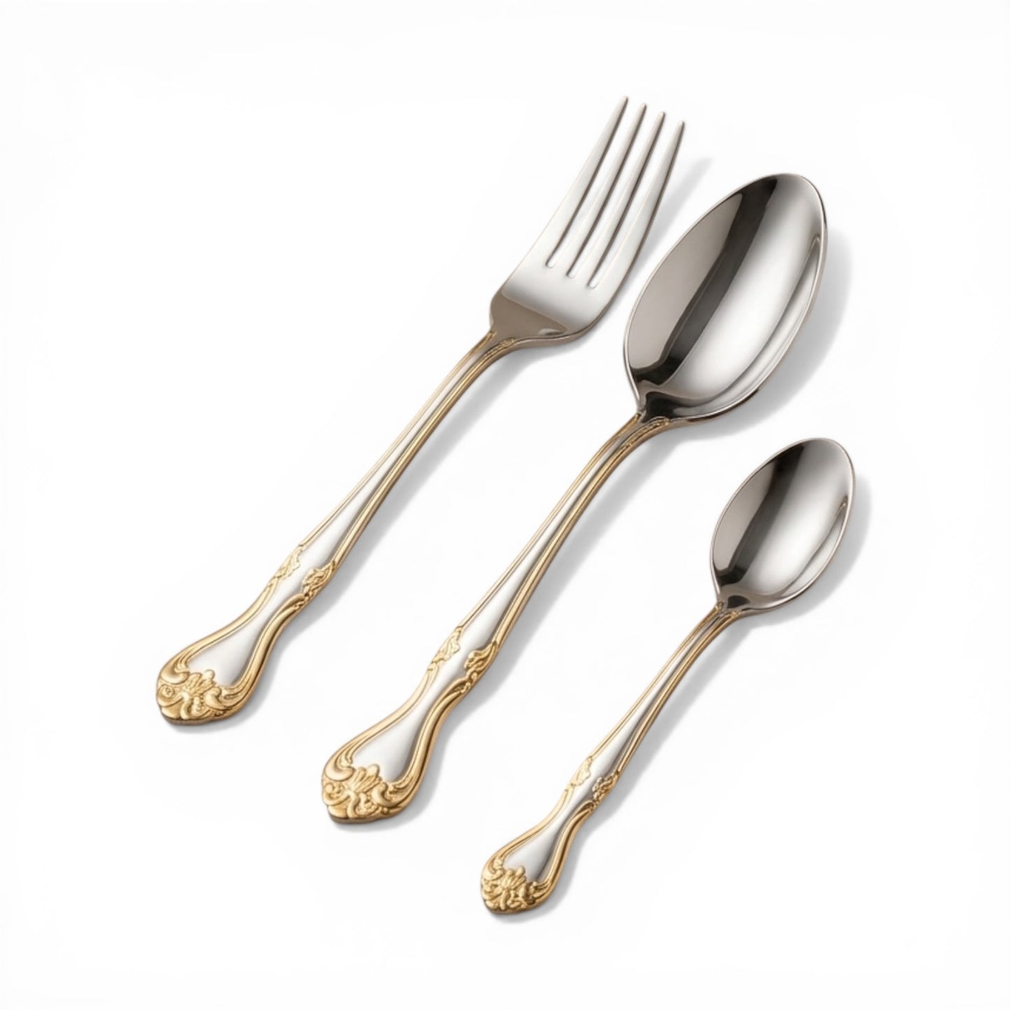 Premium 36-Piece Gold & Silver Cutlery Set - Mawaeen