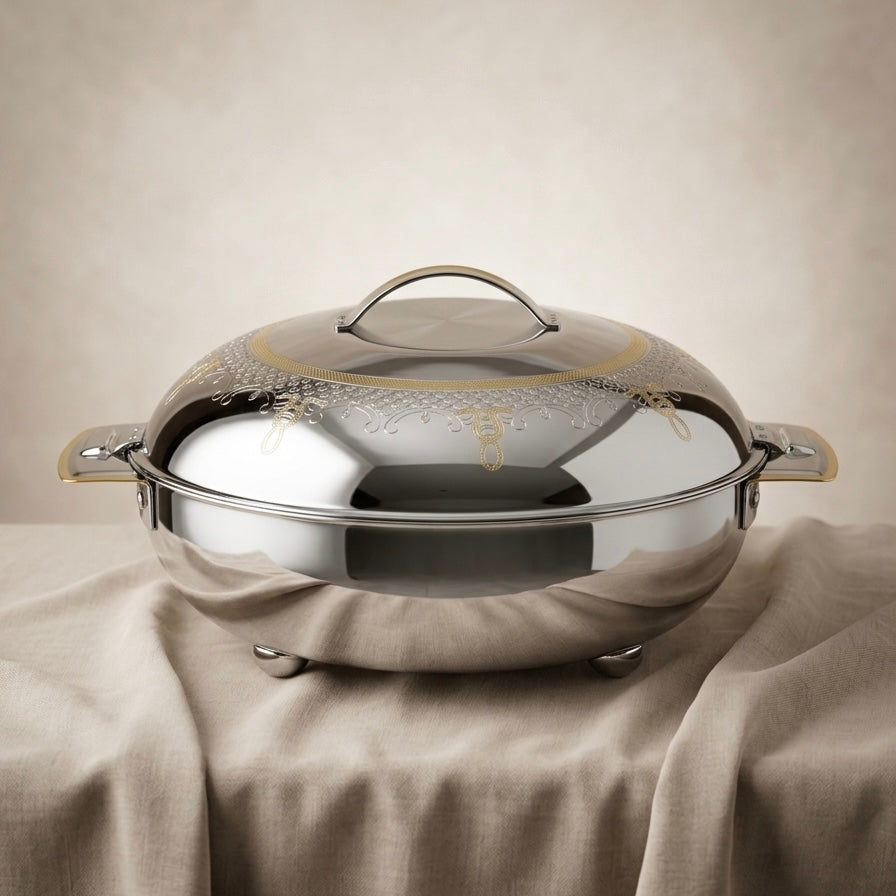 Zahra Gold Hot Pot 36 cm – Stainless Steel
