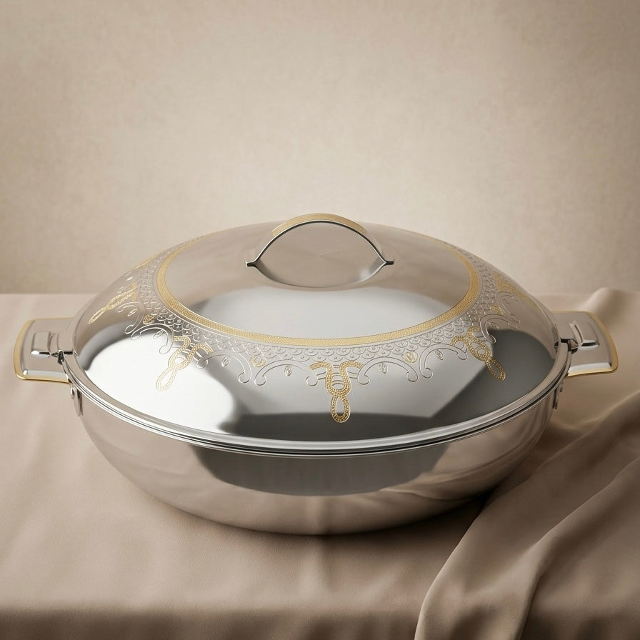 Zahra Gold Hot Pot 40 cm – Stainless Steel