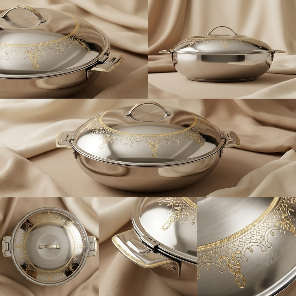 Zahra Gold Hot Pot 40 cm – Stainless Steel