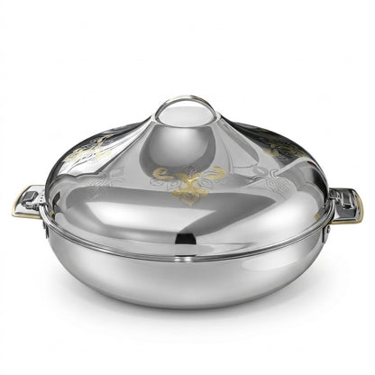 Elmah Gold Hot Pot 35 cm – Stainless Steel Food Warmer - Mawaeen