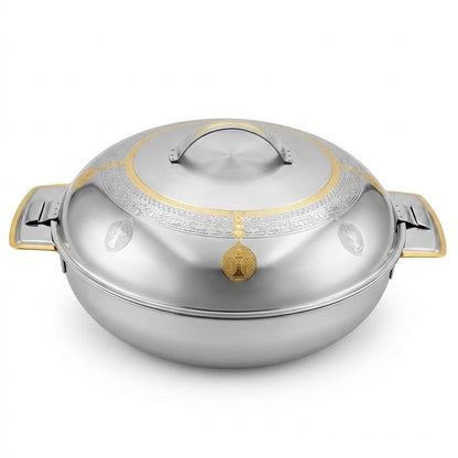Salemah Gold Hot Pot 36 cm – Stainless Steel Food Warmer - Mawaeen