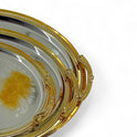 Elegant Oval Tray Set - 3-Piece Gold & Silver Collection