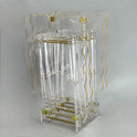 Chic 4-Piece Acrylic Table Set with Gold Accents