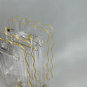 Chic 4-Piece Acrylic Table Set with Gold Accents