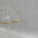 Chic 4-Piece Acrylic Table Set with Gold Accents