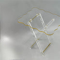 Chic 4-Piece Acrylic Table Set with Gold Accents
