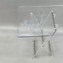 Elegant 4-Piece Acrylic Table Set with Artistic Design