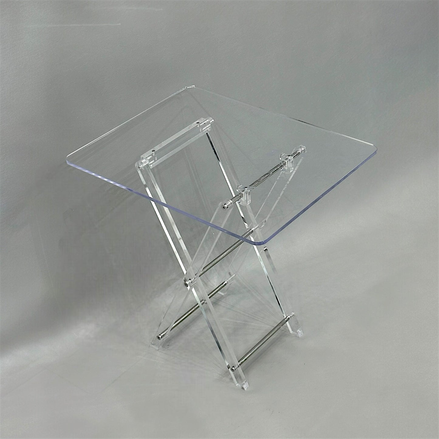 Artistic 4-Piece Acrylic Table Set with Calligraphic Design