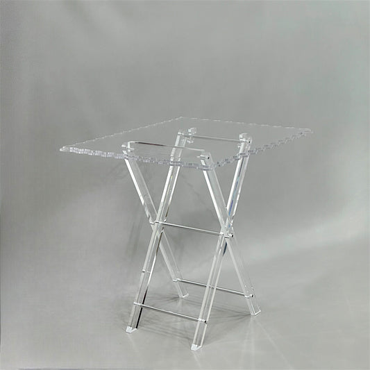 Elegant 4-Piece Acrylic Table Set with Wavy Edges