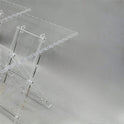 Elegant 4-Piece Acrylic Table Set with Wavy Edges