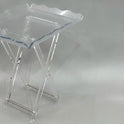 Chic 4-Piece Acrylic Tables with Wavy Edges