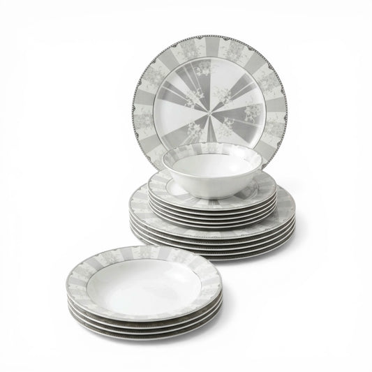 24-Piece Porcelain Dinner Set – Elegant Classic Design