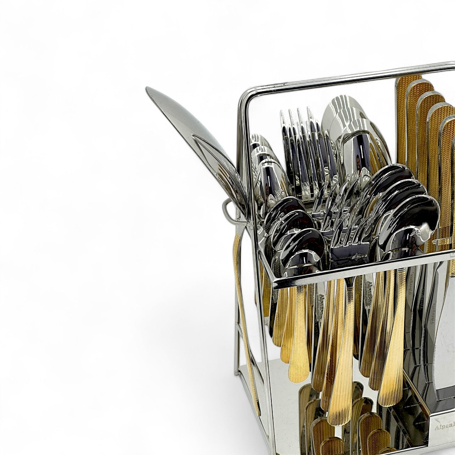 Gold-Trimmed Cutlery Set with Elegant Design