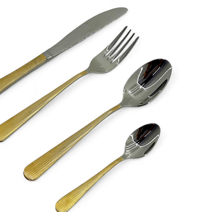 Gold-Trimmed Cutlery Set with Elegant Design