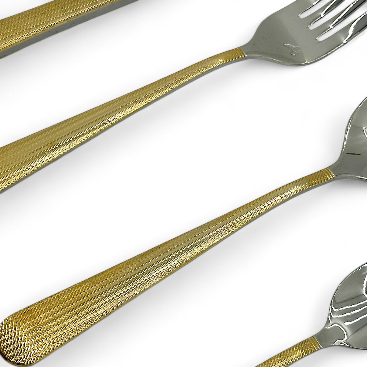 Gold-Trimmed Cutlery Set with Elegant Design