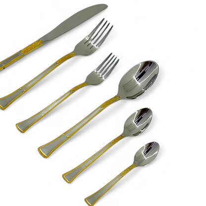 Alpenberg 38-Piece Cutlery Set with Elegant Gold Accents