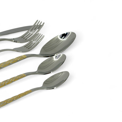 Alpenberg 38-Piece Cutlery Set with Elegant Gold Accents