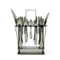 Classic 38-Piece Cutlery Set with Elegant Floral Design