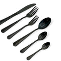 38 Piece Black and Silver Cutlery Set