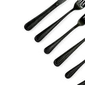 38 Piece Black and Silver Cutlery Set