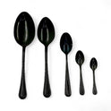 38 Piece Black and Silver Cutlery Set
