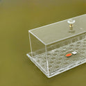 Elegant Glass Fruit Plate with Acrylic Cover