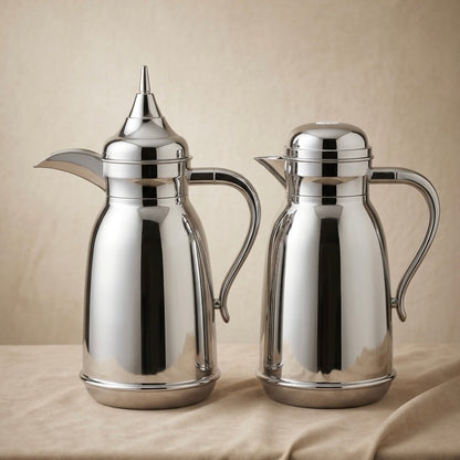 Najib Premium Silver Dallah Set – 1L + 1L