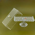Elegant Glass Cake Stand with Acrylic Cover