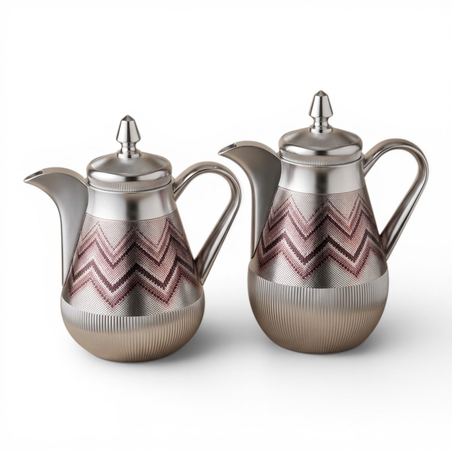 Arabic Dallah Set 0.35L + 0.5L – Matt Silver | Najib