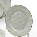 71 Piece Elegant White Dinner Set with Gold Accents