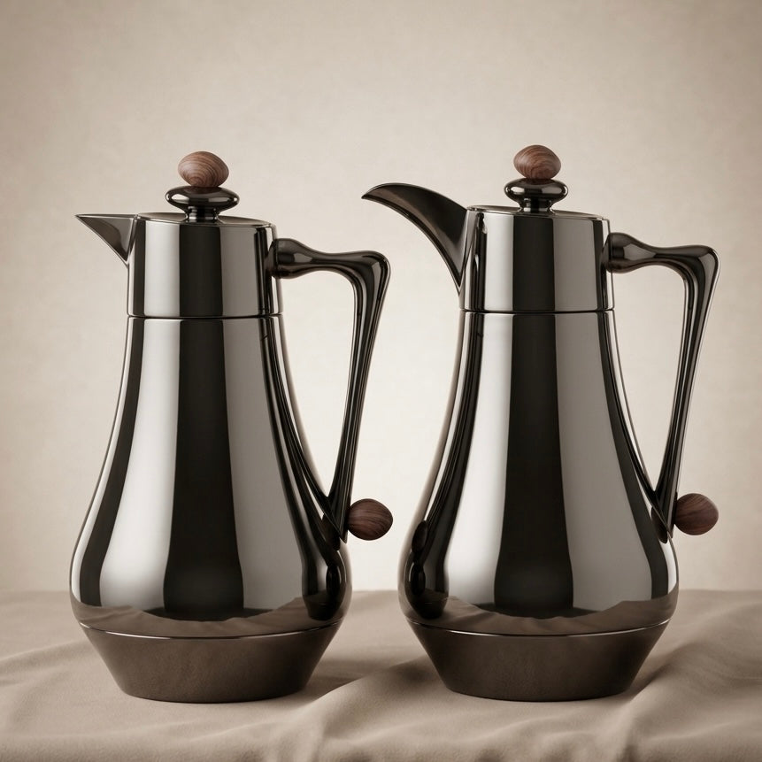 Najib Vacuum Flask Set – Chrome | 1.0L + 1.0L