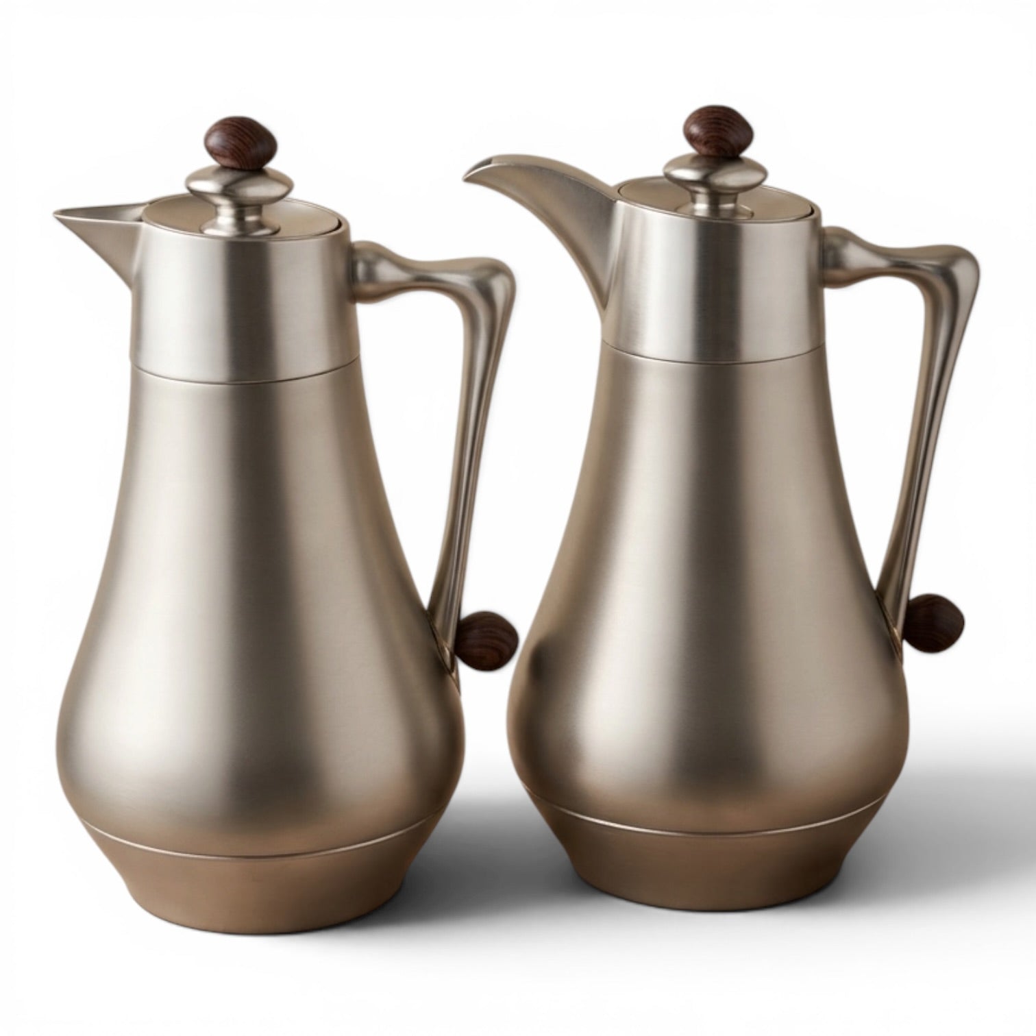 Najib Vacuum Flask Set – Matt Silver | 1.0L + 1.0L
