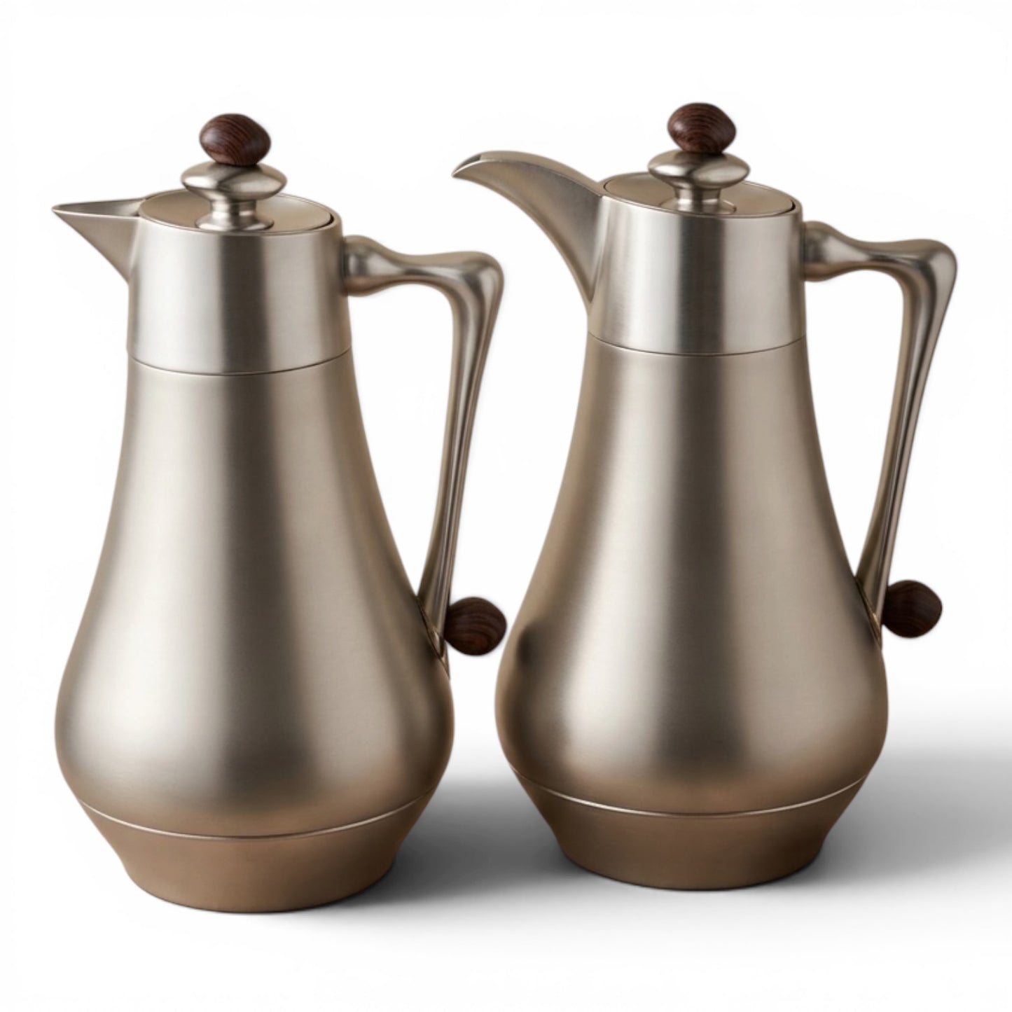 Najib Vacuum Flask Set – Matt Silver | 1.0L + 1.0L