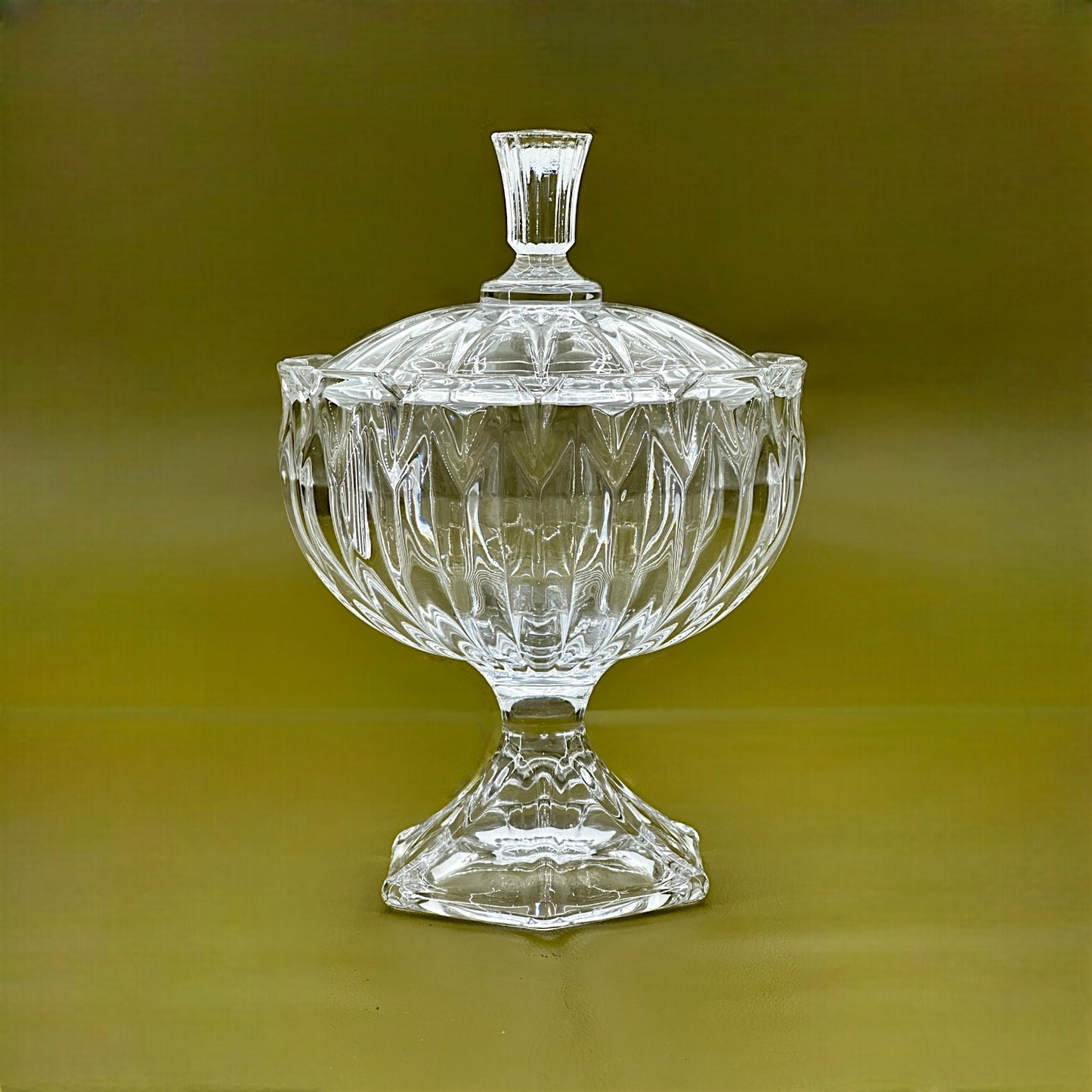 Elegant Glass Candy Bowl with Lid