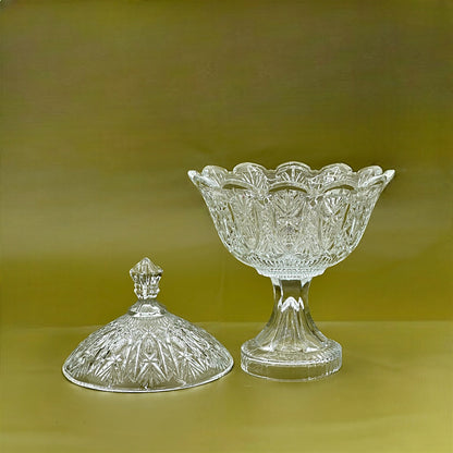 Elegant Glass Candy Bowl with Lid