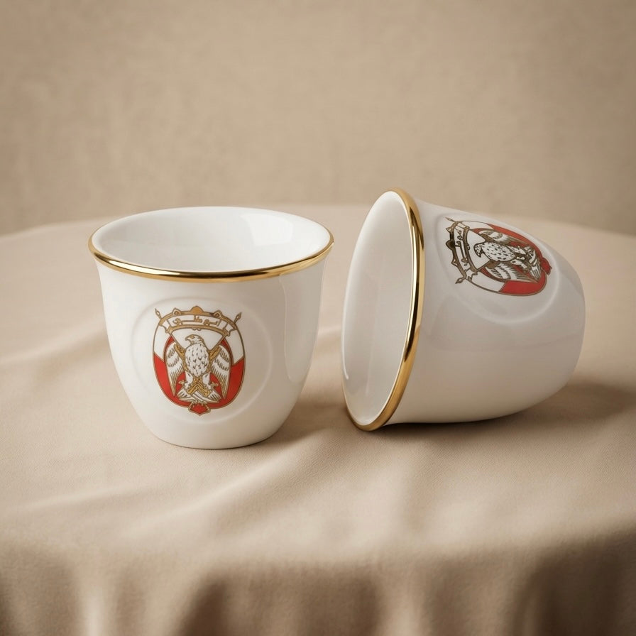 Abu Dhabi 12-Piece Cawa Cup Set Gold- 60 CC - Mawaeen