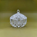 Elegant Glass Candy Bowl with Intricate Pattern