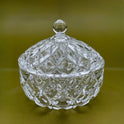 Elegant Glass Candy Bowl with Intricate Pattern