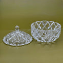 Elegant Glass Candy Bowl with Intricate Pattern