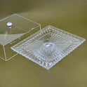 Elegant Glass Fruit Bowl with Acrylic Cover