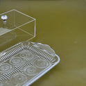 Elegant Glass Serving Tray with Acrylic Cover