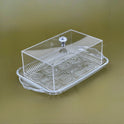 Elegant Glass Serving Tray with Acrylic Cover