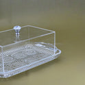 Elegant Glass Serving Tray with Acrylic Cover