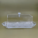 Elegant Glass Serving Tray with Acrylic Cover