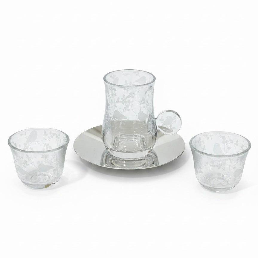 Spring Birds 18-Piece Hospitality Set – Silver