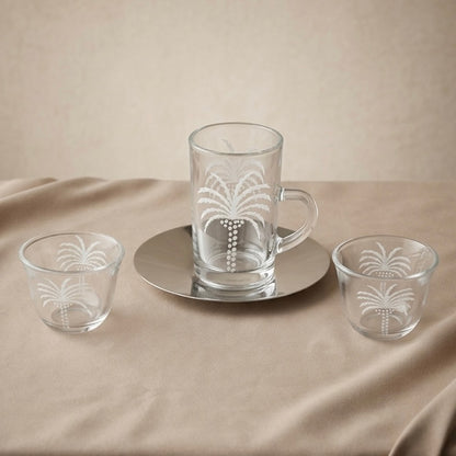 Nakhla Set 18-Piece Hospitality Set – Silver - Mawaeen