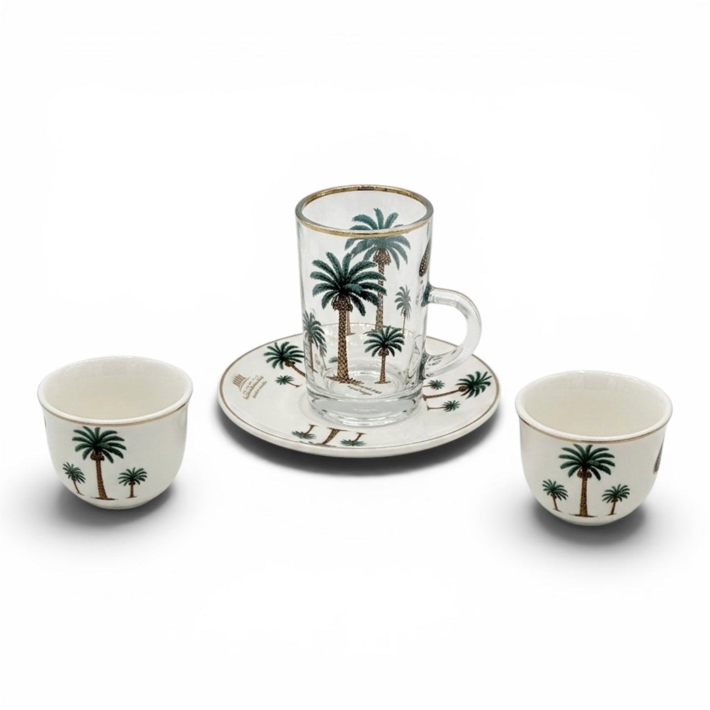 Nakhla Set 18-Piece Hospitality Set – Green - Mawaeen
